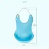 New Çocuk Bebek Mama Önlüğü Dökülme Engelleyici Bükülebilir Mavi