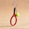 New Gerçekçi Tenis Raketi Tasarımlı Şık Anahtarlık Kolye Çanta Süsü Tennis Keychain