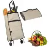 New Katlanabilir Tekerlekli Market Çantası,Çok Amaçlı Pazar Arabası,Portatif Alışveriş Bez Torbası