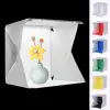 New Katlanır Işıklı Fotoğraf Stüdyosu 40x40 cm 6 Renk Fonlu Ürün Çekimi İçin Uygun Fotoğraf Çekim Kutusu