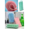 New Kendiliğinden Askılı Peeling ve Masaj Etkili Silikon Banyo Vücut Fırçası