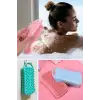 New Kendiliğinden Askılı Peeling ve Masaj Etkili Silikon Banyo Vücut Fırçası