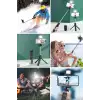 New Kendiliğinden Işıklı Masaüstü Tripod Olabilen Telefon Tutuculu Kablosuz Kumandalı Selfie Çubuğu