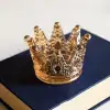 New Kral Tacı Model Mini Mumluk,Küllük,Lokumluk Çok Amaçlı Şeffaf Bronz Cam Kase