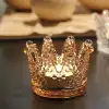 New Kral Tacı Model Mini Mumluk,Küllük,Lokumluk Çok Amaçlı Şeffaf Bronz Cam Kase