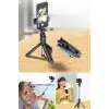 New Masaüstü Tripod Olabilen Telefon Tutuculu Kablosuz Kumandalı Selfie Çubuğu