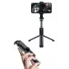 New Masaüstü Tripod Olabilen Telefon Tutuculu Kablosuz Kumandalı Selfie Çubuğu