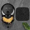 New Renkli Isıya Dayanıklı Yıkanılabilir Silikon Fırın Ve Airfryer Kare Pişirme Matı 21,5 Cm
