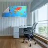 New RenkliAtlas DünyaHaritası Manyetik Yapıştırıcı Gerektirmeyen Duvar Stickerı 118 CM * 56 CM