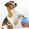 New Silikon Jel Fırçalı Kedi Köpek Pati Ayak Temizleme Kovası Büyük