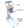 New Siyah Aynalı Cep Telefonu Sabitleyici Stand Katlanabilir Ayarlanabilir Telefon Standı