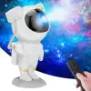 New Uzaktan Kumandalı ve Zamanlayıcılı Farklı Renk Işık Modlu Astronot Projektör Gece Lambası