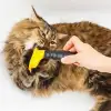 New Uzun Tüylü Köpekler İçin Kolay Tarama Fırçası Temizlenebilir Çelik Tarak Tüy Toplayıcı Mediu