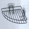 New Yapışkanlı Banyo Köşeliği Kancalı Köşe Rafı Duş Şampuanlık Duvar Düzenleyici Organizer Raf