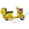 Dekoratif Metal Scooter Sepetli