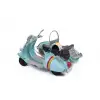 Dekoratif Metal Scooter Sepetli