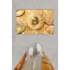 Dijital Baskı Dekoratif Bitcoin Gold Kapı Önü Paspası K-1278