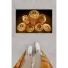Dijital Baskı Dekoratif Çoklu Bitcoin Gold Kapı Önü Paspası K-1279