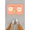 Dijital Baskı Dekoratif Kedi Yavruağzı Kapı Önü Paspası K-1213
