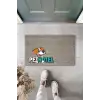 Dijital Baskı Gri Köpekli Pet Hotel Dekoratif Kapı Paspası K-2027
