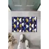 Dijital Baskı Lacivert Yarım Daire Kapı Paspası