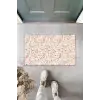 Dijital Baskı Pembe Küçük Çiçek Kapı Paspası K-3101