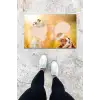 Dijital Baskı Renkli Köpek Desen Kapı Önü Paspası K-1033