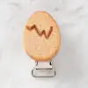 Hobi Baby Yumurta Figürlü Organik Ahşap Emzik Klip