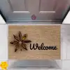 Kapı Önü Paspası Dekoratif Dijital Baskı Welcome P-2427