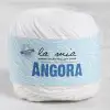 La Mia Angora 50gr Beyaz El Örgü İpi - L001 - 33804