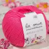 La Mia Mercerized Cotton Koyu Pembe El Örgü İpi - 35 - 33595