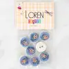 Loren Crafts 8li Balık Düğme - 1158
