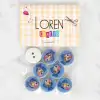 Loren Crafts 8li Balık Düğme - 1180