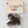 Loren Crafts 8li Düğme Kahverengi - 1139