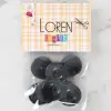 Loren Crafts 8li Düğme Koyu Gri - 1122