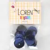 Loren Crafts 8li Düğme Mavi - 1141