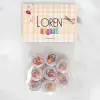 Loren Crafts 8li Emzik Düğme - 1009