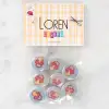 Loren Crafts 8li Emzik Düğme - 1013