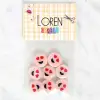 Loren Crafts 8li Gülen Yüz Düğme - 1022