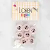 Loren Crafts 8li Kızgın Yüz Düğme - 1021