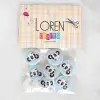 Loren Crafts 8li Panda Düğme - 1059