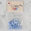 Loren Crafts mavi 8 li ayak izi düğme - 441