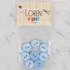 Loren Crafts mavi 8 li balık düğme - 575