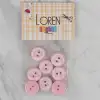Loren Crafts pembe 8 li ayak izi düğme - 435