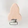 Loren Crafts Roket Figürlü Ahşap Emzik Klipsi
