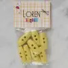 Loren Crafts sarı 8 li çoban düğmesi - 77