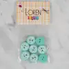 Loren Crafts yeşil 8 li balık düğme - 578