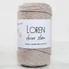 Loren Decor Slim 3 Büküm Makrome İpi Bej - L049