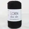 Loren Decor Slim 3 Büküm Makrome İpi Siyah - L006