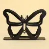 Loren Home Kelebek Siyah Metal Peçetelik